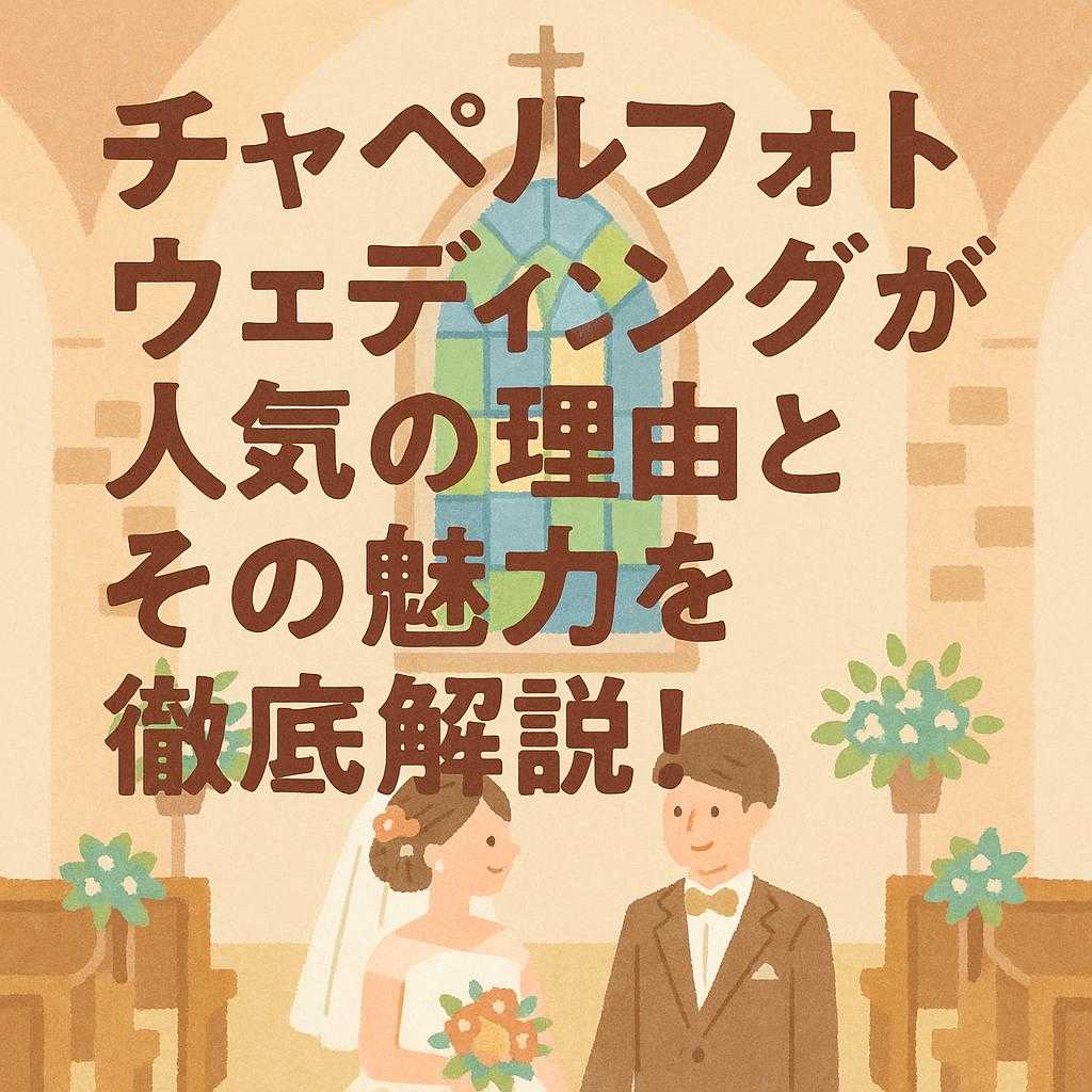 チャペルフォトウェディングが人気の理由とその魅力を徹底解説！
