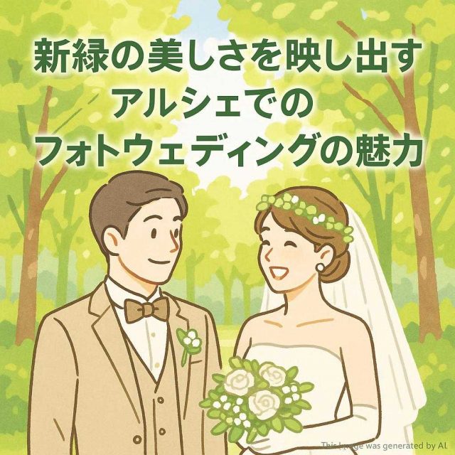 新緑の美しさを映し出す！アルシェでのフォトウェディングの魅力