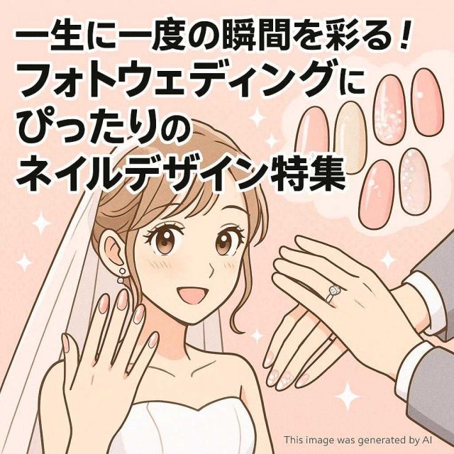 一生に一度の瞬間を彩る！フォトウェディングにぴったりのネイルデザイン特集