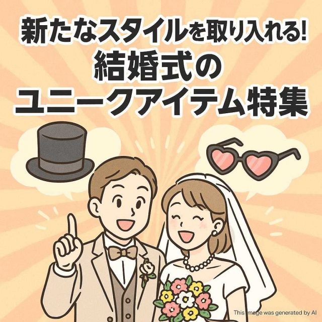 新たなスタイルを取り入れる！結婚式のユニークアイテム特集