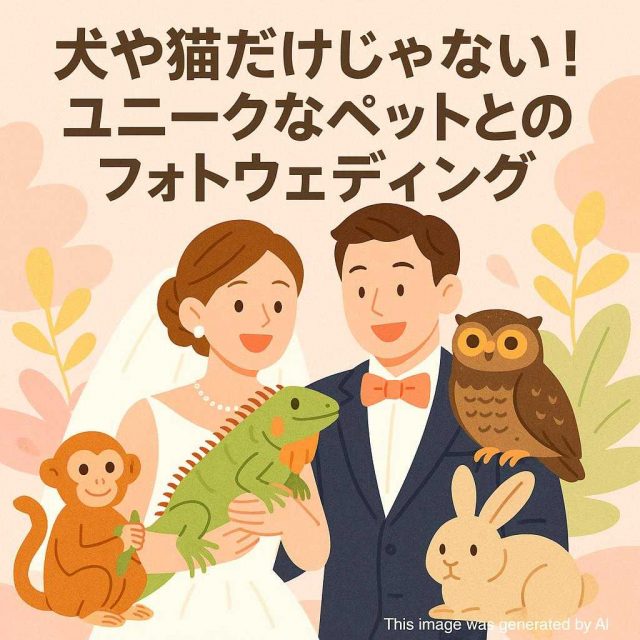 犬や猫だけじゃない！ユニークなペットとのフォトウェディング
