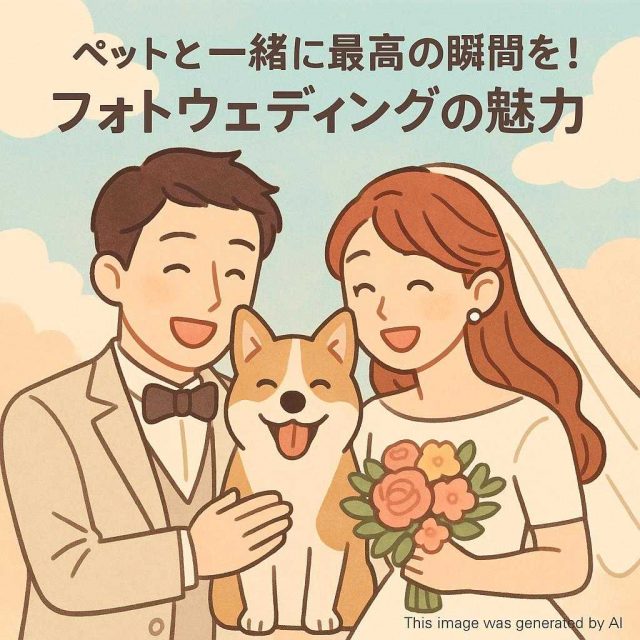 ペットと一緒に最高の瞬間を！フォトウェディングの魅力