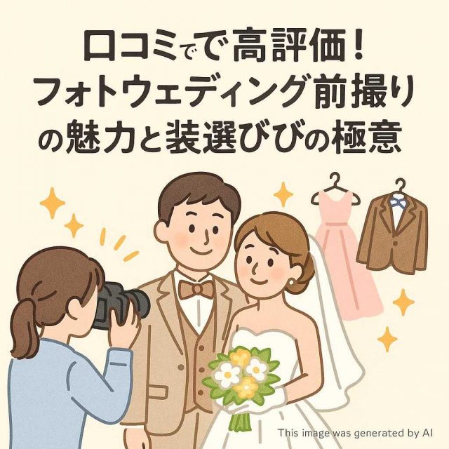 口コミで高評価！フォトウェディング前撮りの魅力と衣装選びの極意