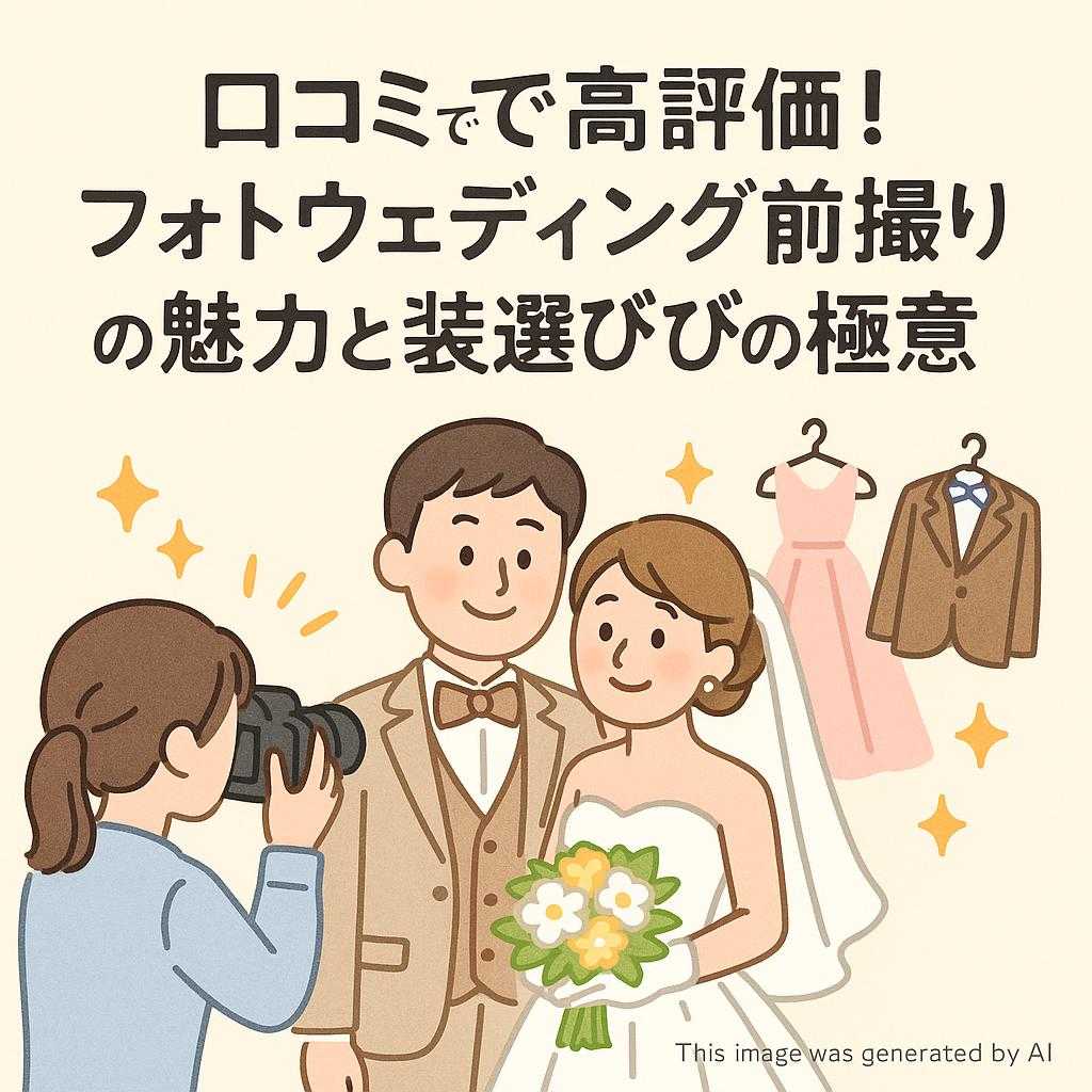 口コミで高評価！フォトウェディング前撮りの魅力と衣装選びの極意
