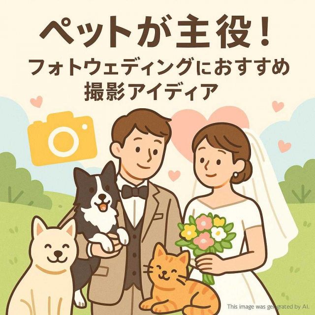 ペットが主役！フォトウェディングにおすすめの撮影アイディア
