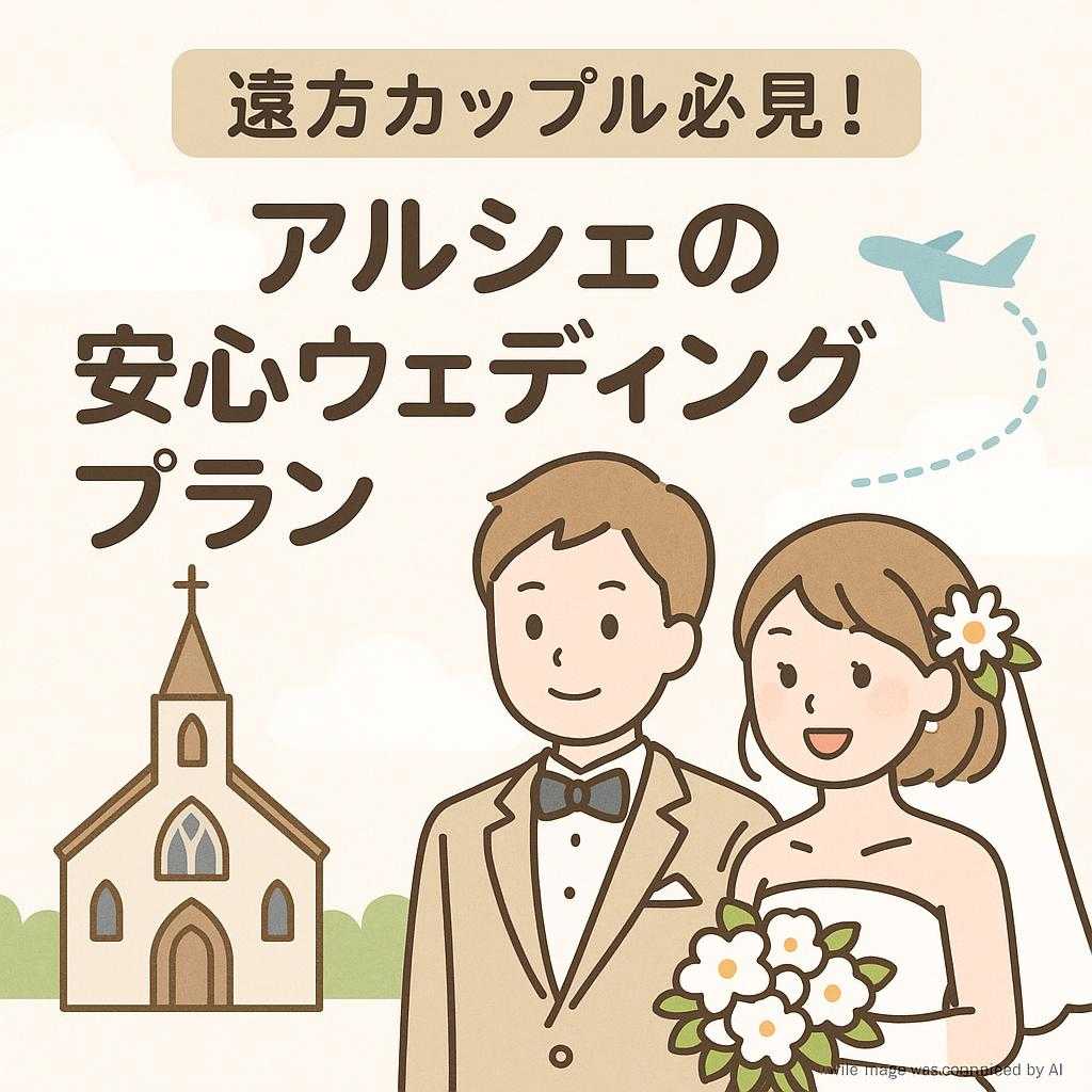 遠方カップル必見！アルシェの安心ウェディングプラン
