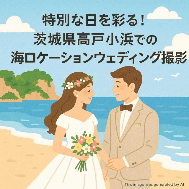 特別な日を彩る！茨城県高戸小浜での海ロケーションウェディング撮影