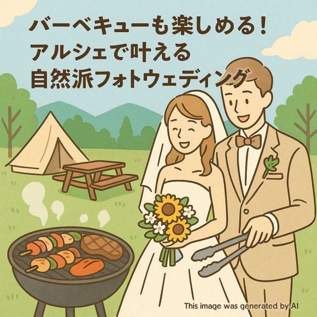 バーベキューも楽しめる！アルシェで叶える自然派フォトウェディング