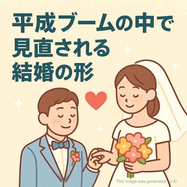 平成ブームの中で見直される結婚の形