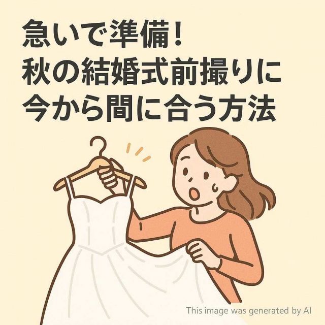 急いで準備！秋の結婚式前撮りに今から間に合う方法