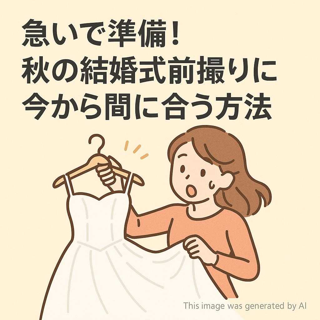 急いで準備！秋の結婚式前撮りに今から間に合う方法