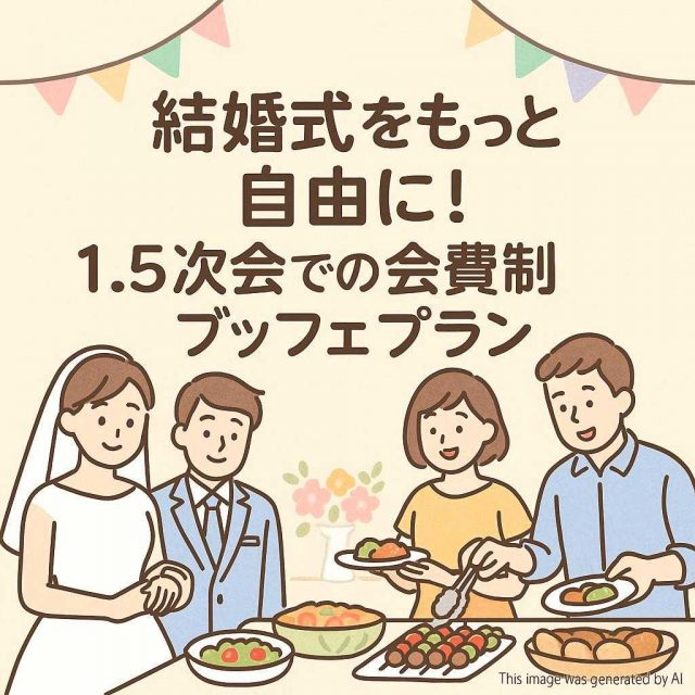結婚式をもっと自由に！1.5次会での会費制ブッフェプラン
