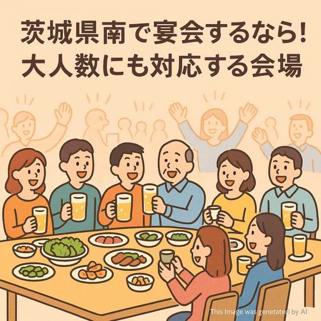 茨城県南で宴会するなら！大人数にも対応する会場