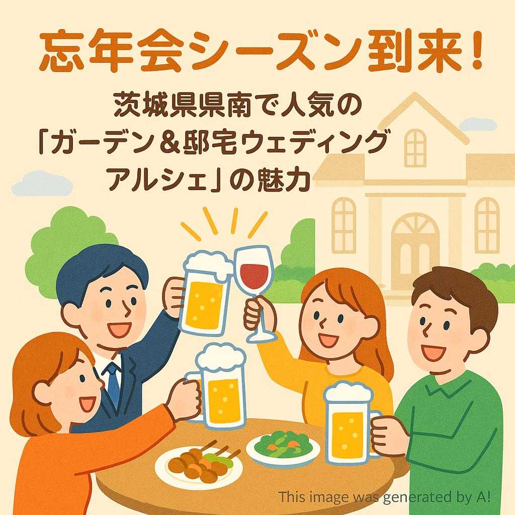 忘年会シーズン到来！茨城県県南で人気の「ガーデン&邸宅ウェディングアルシェ」の魅力