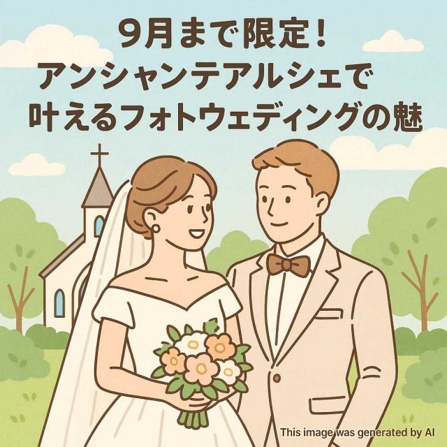 9月まで限定！アンシャンテアルシェで叶えるフォトウェディングの魅力