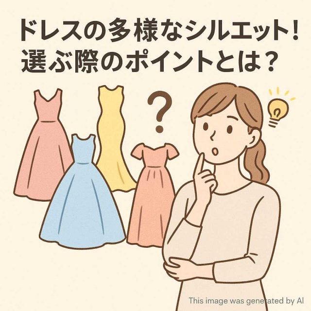 ドレスの多様なシルエット！選ぶ際のポイントとは？