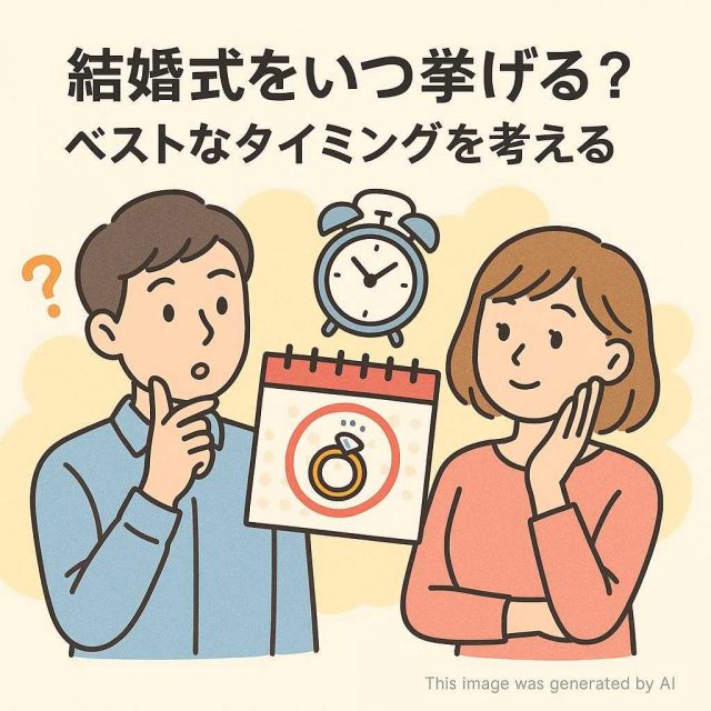 結婚式をいつ挙げる？ベストなタイミングを考える