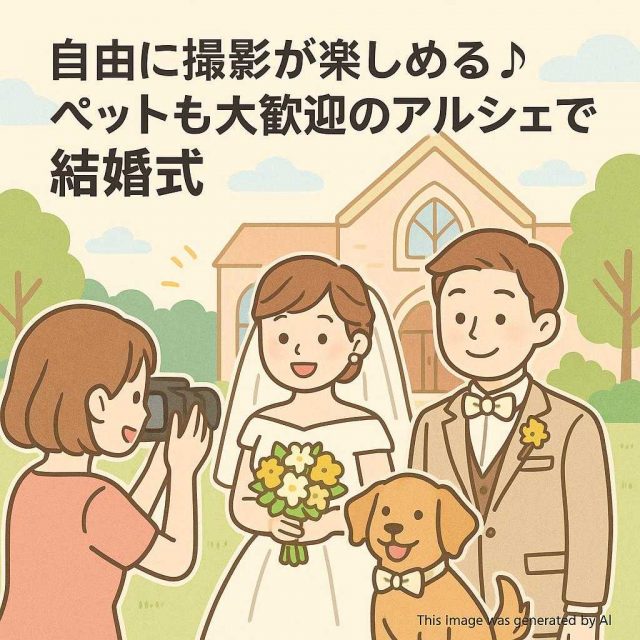 自由に撮影が楽しめる♪ペットも大歓迎のアルシェで結婚式