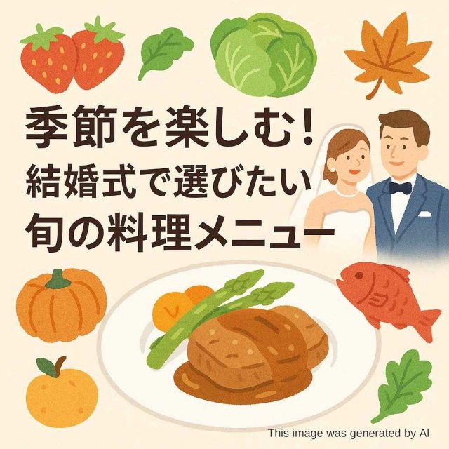 季節を楽しむ！結婚式で選びたい旬の料理メニュー