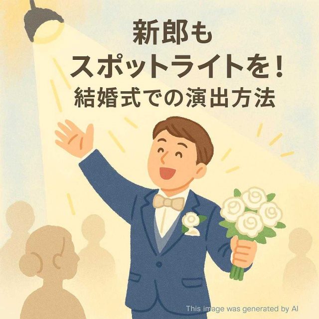 新郎もスポットライトを！結婚式での演出方法