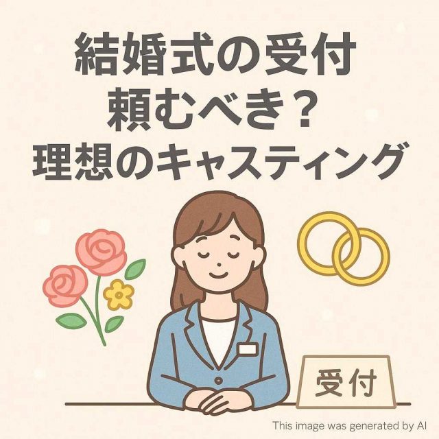 結婚式の受付頼むべき？理想のキャスティング