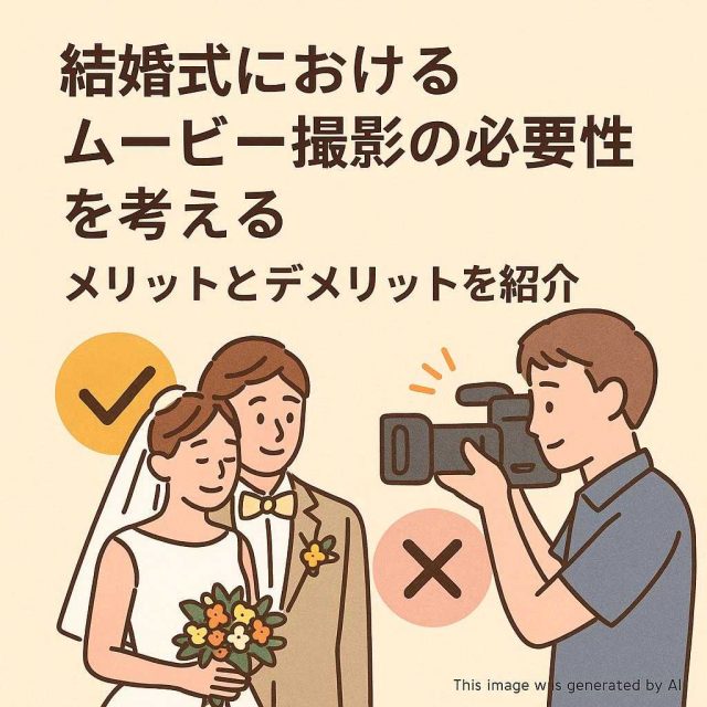 結婚式におけるムービー撮影の必要性を考える メリットとデメリットを紹介