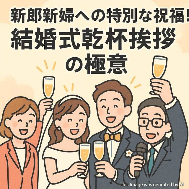 新郎新婦への特別な祝福！結婚式乾杯挨拶の極意