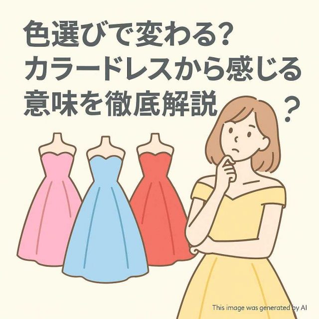色選びで変わる？カラードレスから感じる意味を徹底解説
