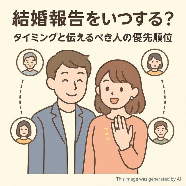 結婚報告をいつする？タイミングと伝えるべき人の優先順位
