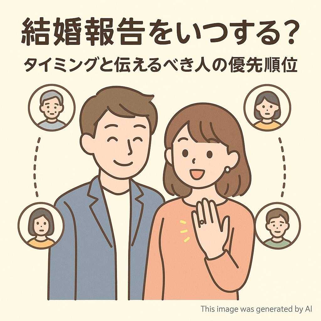 結婚報告をいつする？タイミングと伝えるべき人の優先順位