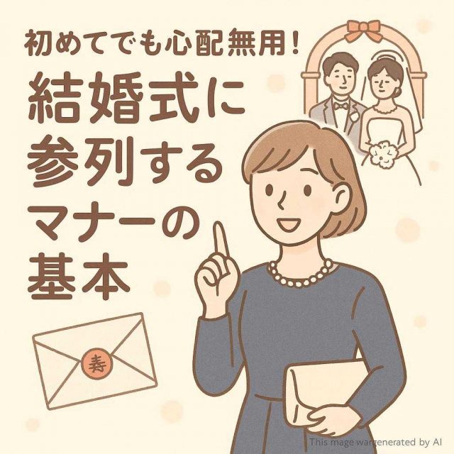 初めてでも心配無用！結婚式に参列するマナーの基本