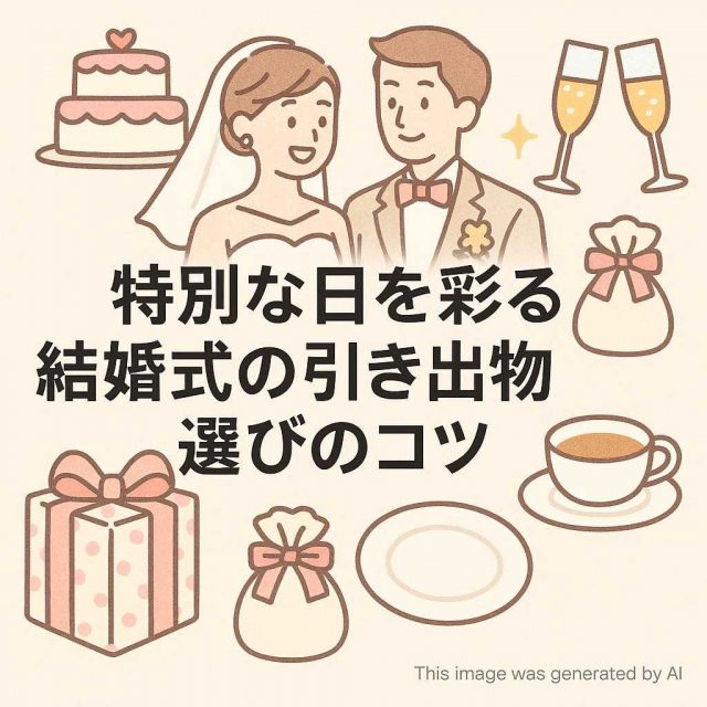 特別な日を彩る結婚式の引き出物選びのコツ