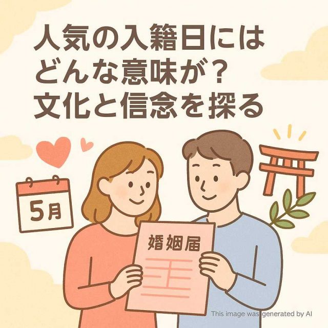人気の入籍日にはどんな意味が？文化と信念を探る