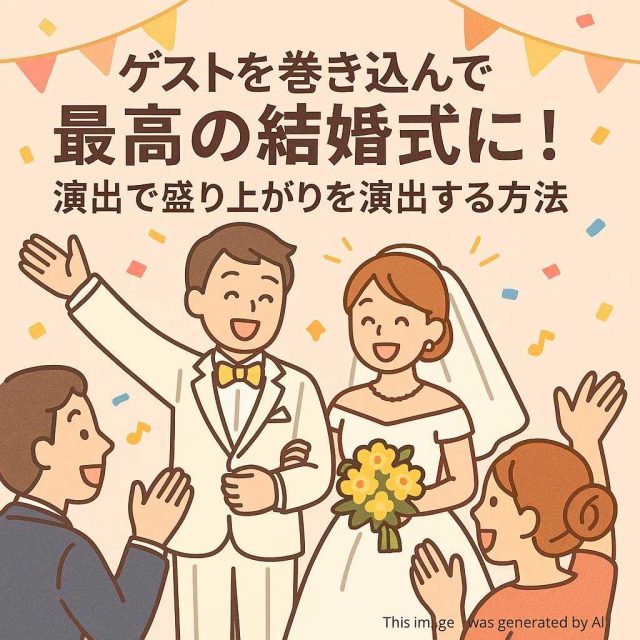 ゲストを巻き込んで最高の結婚式に！演出で盛り上がりを演出する方法