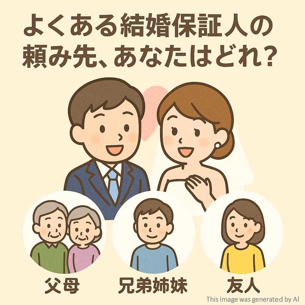 よくある結婚保証人の頼み先、あなたはどれ？