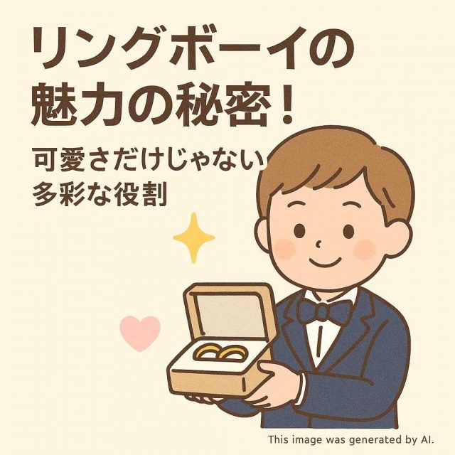 リングボーイの魅力の秘密！可愛さだけじゃない多彩な役割