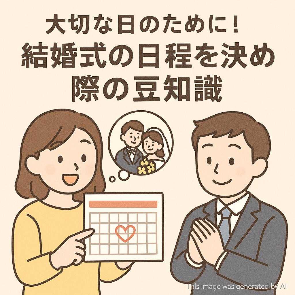 大切な日のために！結婚式の日程を決める際の豆知識