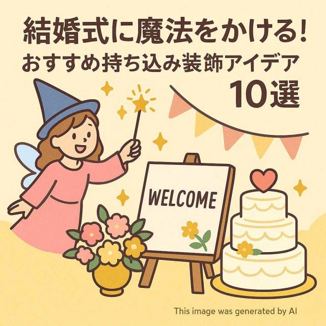 結婚式に魔法をかける！おすすめ持ち込み装飾アイデア10選