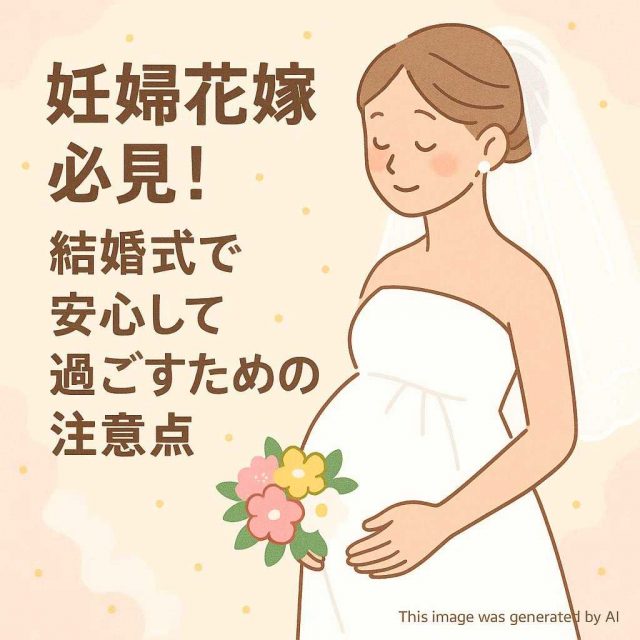 妊婦花嫁必見! 結婚式で安心して過ごすための注意点