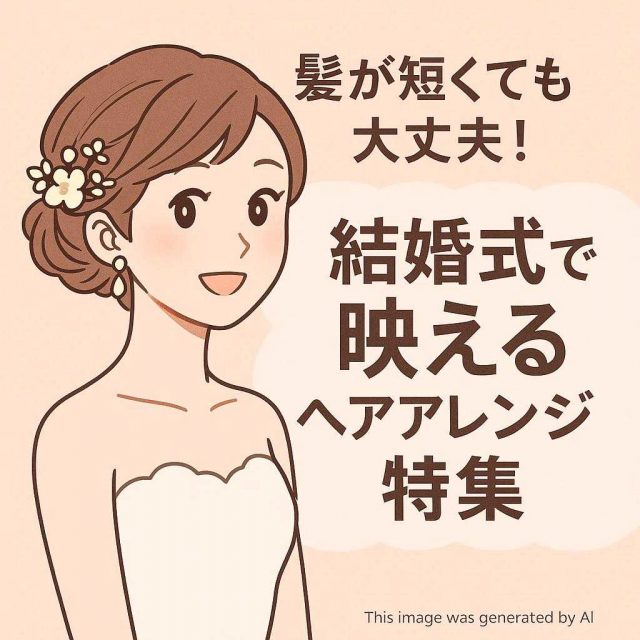 髪が短くても大丈夫！結婚式で映えるヘアアレンジ特集