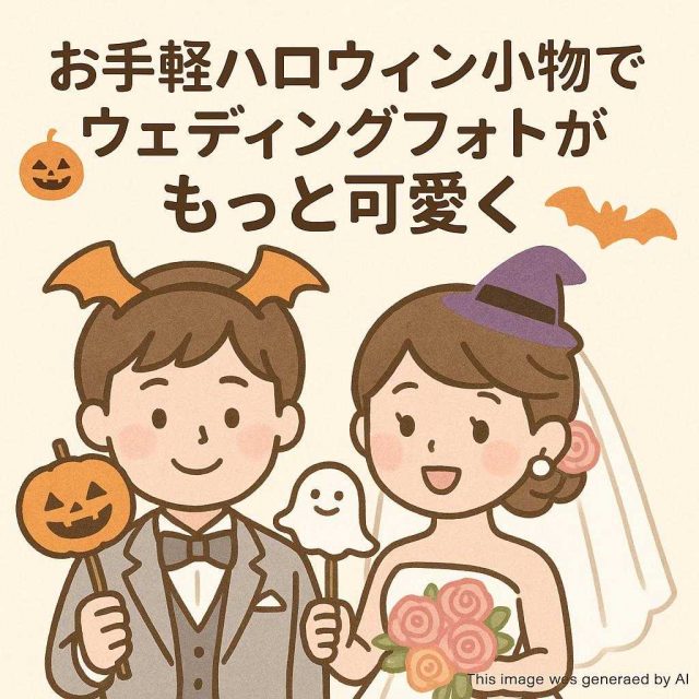 お手軽ハロウィン小物でウェディングフォトがもっと可愛く
