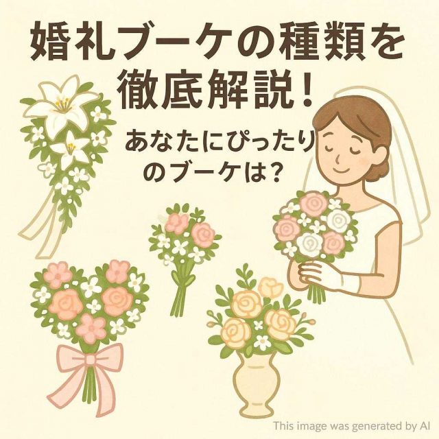 婚礼ブーケの種類を徹底解説！あなたにぴったりのブーケは？