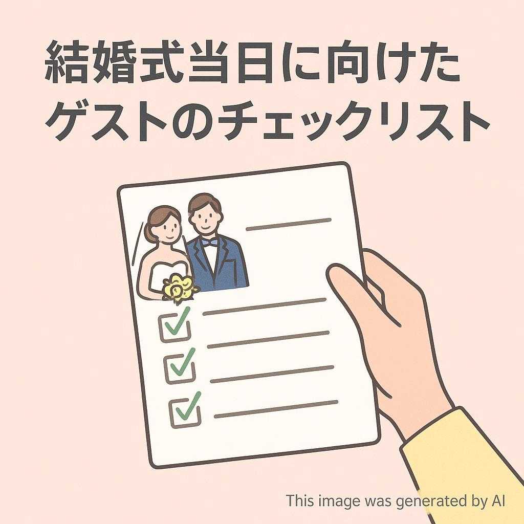 結婚式当日に向けたゲストのチェックリスト