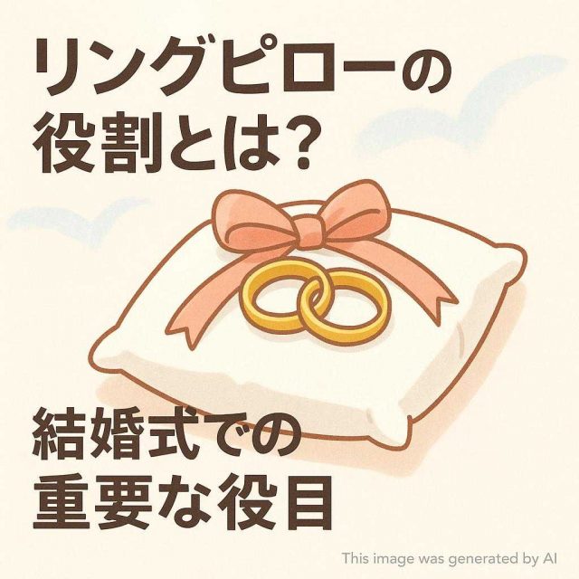 リングピローの役割とは？結婚式での重要な役目