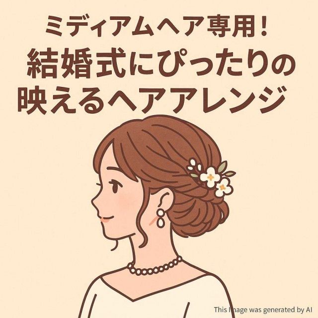 ミディアムヘア専用！結婚式にぴったりの映えるヘアアレンジ