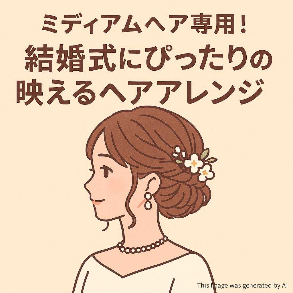 ミディアムヘア専用!結婚式にぴったりの映えるヘアアレンジ