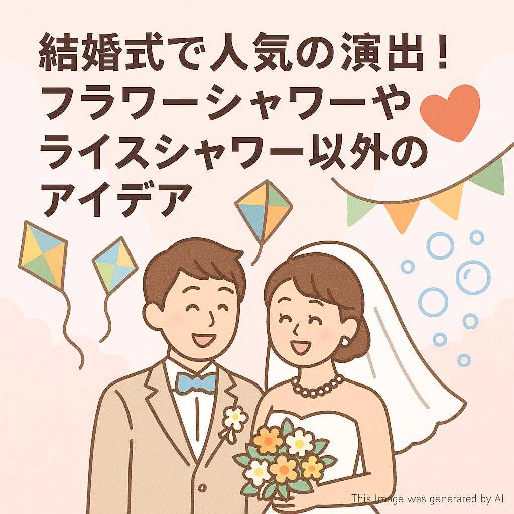 結婚式で人気の演出！フラワーシャワーやライスシャワー以外のアイデア