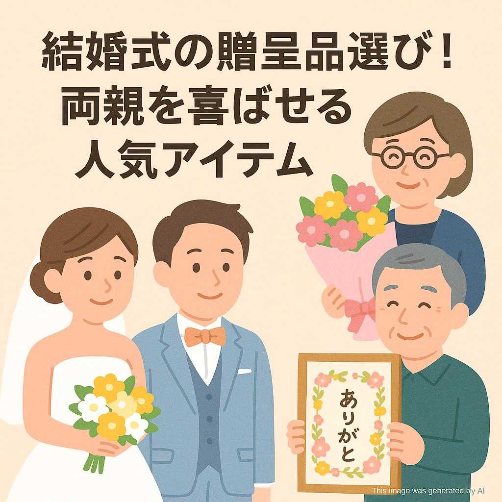 結婚式の贈呈品選び！両親を喜ばせる人気アイテム