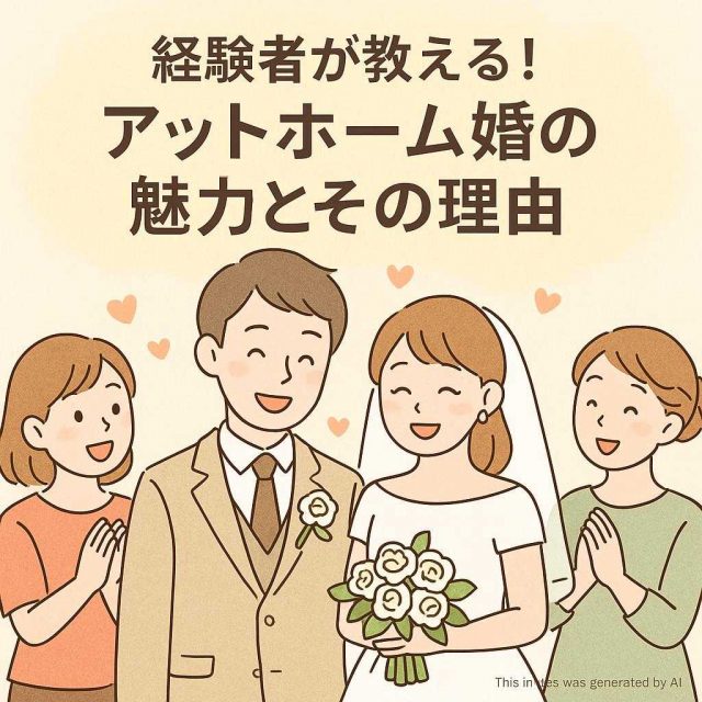 経験者が教える！アットホーム婚の魅力とその理由