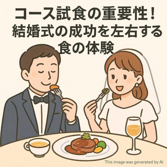コース試食の重要性！結婚式の成功を左右する食の体験